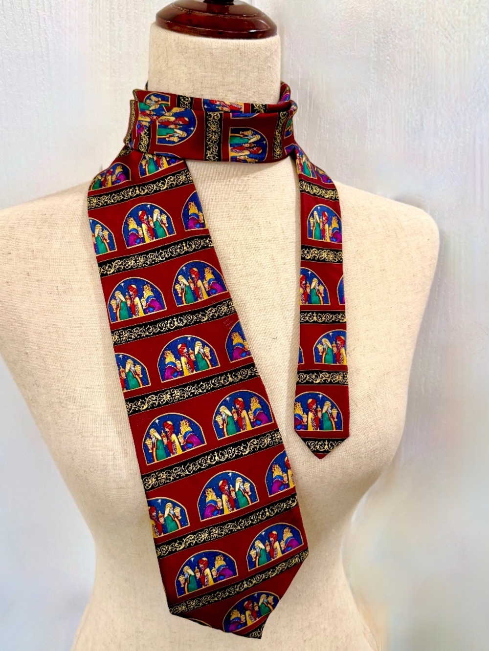 Vintage 2005 American Greetings Shades of the Season Three Wise Men Silk Tie